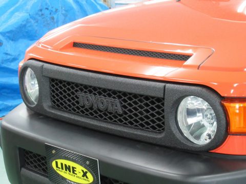 FJクルーザー LINE-X（ラインエックス）塗装 グリル